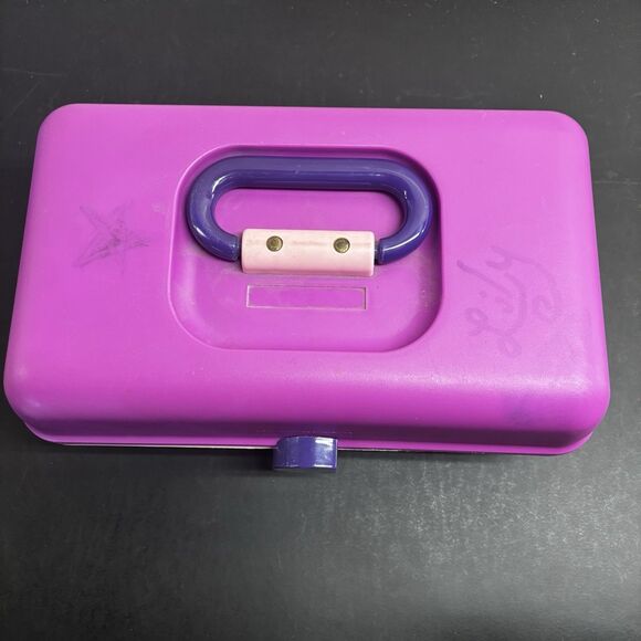 Caboodles Makeup Case Box Kit Purple Pink Crafts Organizer Storage Vintage USA - Picture 2 of 9